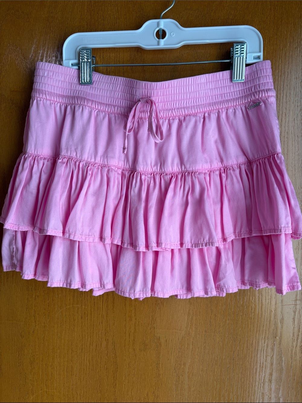 PINK Victoria's Secret Bubblegum Pink Tiered Ruffle Mini Skirt